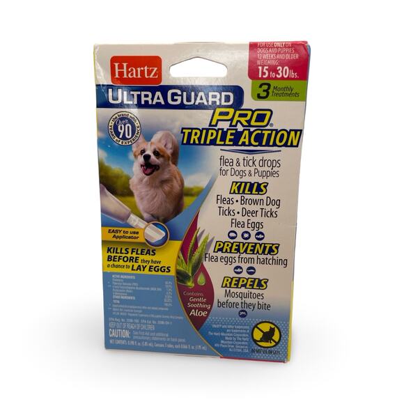 Hartz UltraGuard Flea and Tick Treatment for Dogs 15-30 lbs 3 Monthly Treatments - Picture 8 of 8